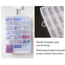 将图片加载到图库查看器，Transparent Plastic Storage Jewelry Box Compartment Adjustable Container For Beads Earring Box For Jewelry Rectangle Box Case Storage Container for Jewelry Beads Earring
