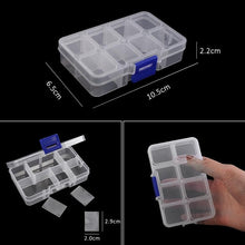 将图片加载到图库查看器，Transparent Plastic Storage Jewelry Box Compartment Adjustable Container For Beads Earring Box For Jewelry Rectangle Box Case Storage Container for Jewelry Beads Earring
