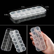 将图片加载到图库查看器，Transparent Plastic Storage Jewelry Box Compartment Adjustable Container For Beads Earring Box For Jewelry Rectangle Box Case Storage Container for Jewelry Beads Earring
