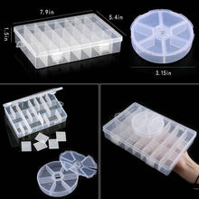 将图片加载到图库查看器，Transparent Plastic Storage Jewelry Box Compartment Adjustable Container For Beads Earring Box For Jewelry Rectangle Box Case Storage Container for Jewelry Beads Earring
