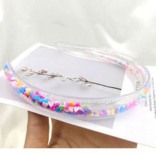 Load image into Gallery viewer, Transparent Quicksand Headbands for Children Kids Girls Fashion Glitter Sequin Teeth Hairbands Bezel Hair Hoops Gorgeous Hair Accessories For Women
