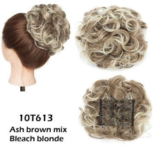 Load image into Gallery viewer, Trending LARGE Comb Clip In Curly Hair Extension Synthetic Hair Pieces Chignon Women Updo Cover Hairpiece Extension Hair Bun Clip in Hair Extension For Volumized Hair Buns For Girls
