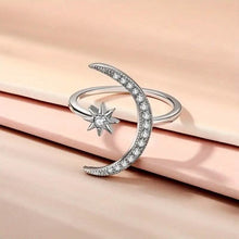 将图片加载到图库查看器，Trendy Cuff Ring Moon and Sun Design
