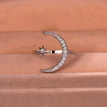 将图片加载到图库查看器，Trendy Cuff Ring Moon and Sun Design
