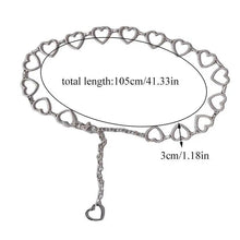 Load image into Gallery viewer, Trendy Heart Shaped Design Body Long Chain Ladies Belts Modern Metal Waist Chain Love Belts For Women
