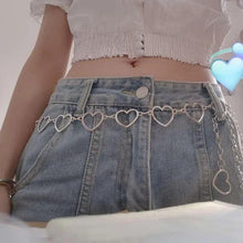 Load image into Gallery viewer, Trendy Heart Shaped Design Body Long Chain Ladies Belts Modern Metal Waist Chain Love Belts For Women
