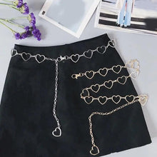 Load image into Gallery viewer, Trendy Heart Shaped Design Body Long Chain Ladies Belts Modern Metal Waist Chain Love Belts For Women
