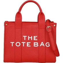 Load image into Gallery viewer, Trendy Leather Tote Bag Small Personalized Top Handle Crossbody Handbags
