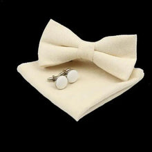 Load image into Gallery viewer, Trendy Tiny Dots Print Bowtie With Pocket Square And Cufflinks Set For Men Retro  Butterfly Party Wedding Bowties Without Box Stylish Ties Gift
