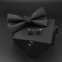 Load image into Gallery viewer, Trendy Tiny Dots Print Bowtie With Pocket Square And Cufflinks Set For Men Retro  Butterfly Party Wedding Bowties Without Box Stylish Ties Gift
