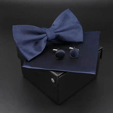 Load image into Gallery viewer, Trendy Tiny Dots Print Bowtie With Pocket Square And Cufflinks Set For Men Retro  Butterfly Party Wedding Bowties Without Box Stylish Ties Gift
