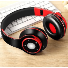 将图片加载到图库查看器，Wireless Headset Bluetooth Earphones and Headphone Foldable Adjustment Bluetooth Wired Headphones TF Card MP3 FM Radios For Online Class Business Trip Travel Video Conference
