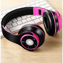 将图片加载到图库查看器，Wireless Headset Bluetooth Earphones and Headphone Foldable Adjustment Bluetooth Wired Headphones TF Card MP3 FM Radios For Online Class Business Trip Travel Video Conference

