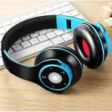 将图片加载到图库查看器，Wireless Headset Bluetooth Earphones and Headphone Foldable Adjustment Bluetooth Wired Headphones TF Card MP3 FM Radios For Online Class Business Trip Travel Video Conference
