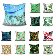Load image into Gallery viewer, Tropical Plants Palm Leaf Pillow Cover Green Leaves Cushion Covers Flower Decorative Pillow Sofa Decorative Throw Pillow Covers Tropical Green Leaves Floor Pillow Cover for Couch Cushion Cover Plant Monstera Leaf 45x45cm
