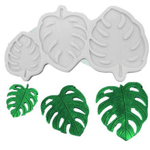 将图片加载到图库查看器，Tropical Theme Palm Leaves Leaf Fondant Tools Gummy Silicone Molds Cake Decorating Mould Gumpaste Craft Baking Pan Leaves Silicone Fondant Mold Tropical Leaf Leafage Cake Decorating Mold
