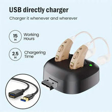 Load image into Gallery viewer, True Hearing Aids (Not Amplifier) for Seniors Rechargeable with Charging Dock

