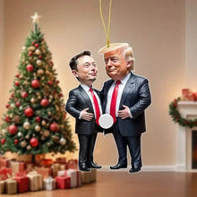 Load image into Gallery viewer, Trump &amp; Musk Acrylic Hanging Ornament
