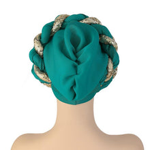 将图片加载到图库查看器，Turbans Pleated Soft Beanie Headwrap Lightweight African Hat Arab Wrap Elegant Muslim Turban Scarf Women Hijabs Hair Accessories Cap bonnet for Women
