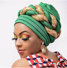 将图片加载到图库查看器，Turbans Pleated Soft Beanie Headwrap Lightweight African Hat Arab Wrap Elegant Muslim Turban Scarf Women Hijabs Hair Accessories Cap bonnet for Women
