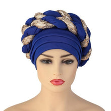 将图片加载到图库查看器，Turbans Pleated Soft Beanie Headwrap Lightweight African Hat Arab Wrap Elegant Muslim Turban Scarf Women Hijabs Hair Accessories Cap bonnet for Women
