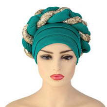 将图片加载到图库查看器，Turbans Pleated Soft Beanie Headwrap Lightweight African Hat Arab Wrap Elegant Muslim Turban Scarf Women Hijabs Hair Accessories Cap bonnet for Women
