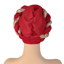 将图片加载到图库查看器，Turbans Pleated Soft Beanie Headwrap Lightweight African Hat Arab Wrap Elegant Muslim Turban Scarf Women Hijabs Hair Accessories Cap bonnet for Women

