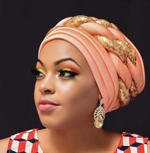 将图片加载到图库查看器，Turbans Pleated Soft Beanie Headwrap Lightweight African Hat Arab Wrap Elegant Muslim Turban Scarf Women Hijabs Hair Accessories Cap bonnet for Women
