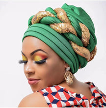 将图片加载到图库查看器，Turbans Pleated Soft Beanie Headwrap Lightweight African Hat Arab Wrap Elegant Muslim Turban Scarf Women Hijabs Hair Accessories Cap bonnet for Women
