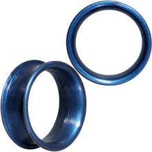 Load image into Gallery viewer, Thin Flexible Blue Silicone Tunnel Plug Set 6mm to 25mm
