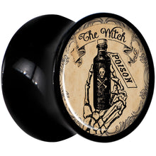 Load image into Gallery viewer, Witches Brew Poison Potion Halloween Black Acrylic Plug Set 0G to 20mm
