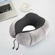 将图片加载到图库查看器，U Shaped Memory Foam Neck Pillows Soft Travel Pillow Massage Neck Pillow Sleeping Airplane Pillow Cervical Healthcare Bedding Outdoor Neck Support Pillow Headrest Travel Folding Slow Rebound Journey Trip Cushion Memory Foam Travel Pillow Neck Pillow

