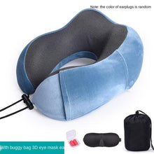 将图片加载到图库查看器，U Shaped Memory Foam Neck Pillows Soft Travel Pillow Massage Neck Pillow Sleeping Airplane Pillow Cervical Healthcare Bedding Outdoor Neck Support Pillow Headrest Travel Folding Slow Rebound Journey Trip Cushion Memory Foam Travel Pillow Neck Pillow

