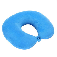 将图片加载到图库查看器，U Shaped Travel Pillow Particles Neck Car Plane Pillows Soft Cushion Home Outdoor Textile Memory Foam U-Shaped Pillow Slow Rebound Neck Pillow Nap Airplane Pillow Sleep With No Neck Pain Super Soft Memory Foam Neck Pillow Easy Washing With Removable Cover

