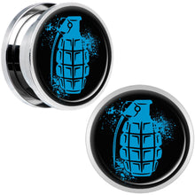 Load image into Gallery viewer, Blue Grenade Steel Screw Fit Plug Set 18mm

