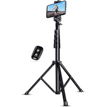 Load image into Gallery viewer, UBeesize 51" Extendable Tripod Stand with Bluetooth Remote
