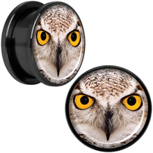 将图片加载到图库查看器，Full Color Owl Black Anodized Screw Fit Plug Set 18mm
