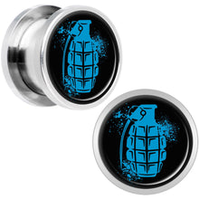 Load image into Gallery viewer, Blue Grenade Steel Screw Fit Plug Set 1/2
