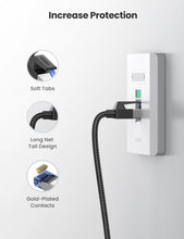 将图片加载到图库查看器，Elegant Black Ethernet Cable CAT8 40Gbps 2000MHz CAT 8 Networking Nylon Braided Internet LAN Network Cable With Gold Silver Plated RJ45 Connector Cord For Router TV
