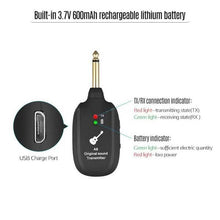 将图片加载到图库查看器，UHF Guitar Wireless System Transmitter Receiver
