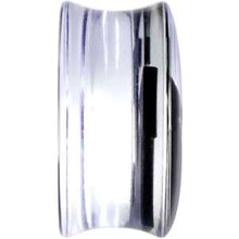Load image into Gallery viewer, Clear Acrylic Black Anchor Saddle Plug Set 6mm to 20mm

