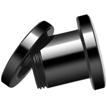 Load image into Gallery viewer, Pink Black Radiant Cross Black Anodized Screw Fit Plug Set 0G
