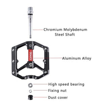 Load image into Gallery viewer, Ultralight Bicycle Pedal Road Flat Anti-slip Cycling Pedal Wide 3 Sealed Bearings Pedals Bicycle Accessories Bike Pedals Bearings Pedals for Bicycle Lightweight Bicycle Pedals For Road Bikes
