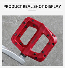 Load image into Gallery viewer, Ultralight Seal Bearings Bicycle Bike Pedals Cycling Nylon Road Pedals Flat Platform Bicycle Parts Accessories Mountain Bike Pedals Ultra Strong Machined Bicycle Flat Alloy Pedals Non-Slip
