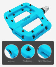 Load image into Gallery viewer, Ultralight Seal Bearings Bicycle Bike Pedals Cycling Nylon Road Pedals Flat Platform Bicycle Parts Accessories Mountain Bike Pedals Ultra Strong Machined Bicycle Flat Alloy Pedals Non-Slip
