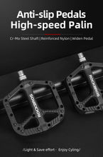 Load image into Gallery viewer, Ultralight Seal Bearings Bicycle Bike Pedals Cycling Nylon Road Pedals Flat Platform Bicycle Parts Accessories Pedals Mountain Bike Pedals Lightweight Nylon Fiber Bicycle Platform Pedals For Mountain Bike
