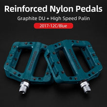 Load image into Gallery viewer, Ultralight Seal Bearings Bicycle Bike Pedals Cycling Nylon Road Pedals Flat Platform Bicycle Parts Accessories Pedals Mountain Bike Pedals Lightweight Nylon Fiber Bicycle Platform Pedals For Mountain Bike
