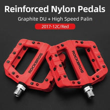 Load image into Gallery viewer, Ultralight Seal Bearings Bicycle Bike Pedals Cycling Nylon Road Pedals Flat Platform Bicycle Parts Accessories Pedals Mountain Bike Pedals Lightweight Nylon Fiber Bicycle Platform Pedals For Mountain Bike
