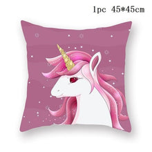 Load image into Gallery viewer, Unicorn Cushion Cover Decor Sofa Cushion Case Bed Pillow Cover Home Party Decoration Unicorn Birthday Decor Pillow Covers Cute Girls Pillow Beautiful Pink Girl Pillow Case
