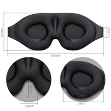 将图片加载到图库查看器，Unique 3D Contoured Cup Blindfold Concave Molded Night Sleep Mask Upgraded Eye Cover With Adjustable Strap Eye Pillow Soft Comfy Eye Shade For Nap Travel Night Shift
